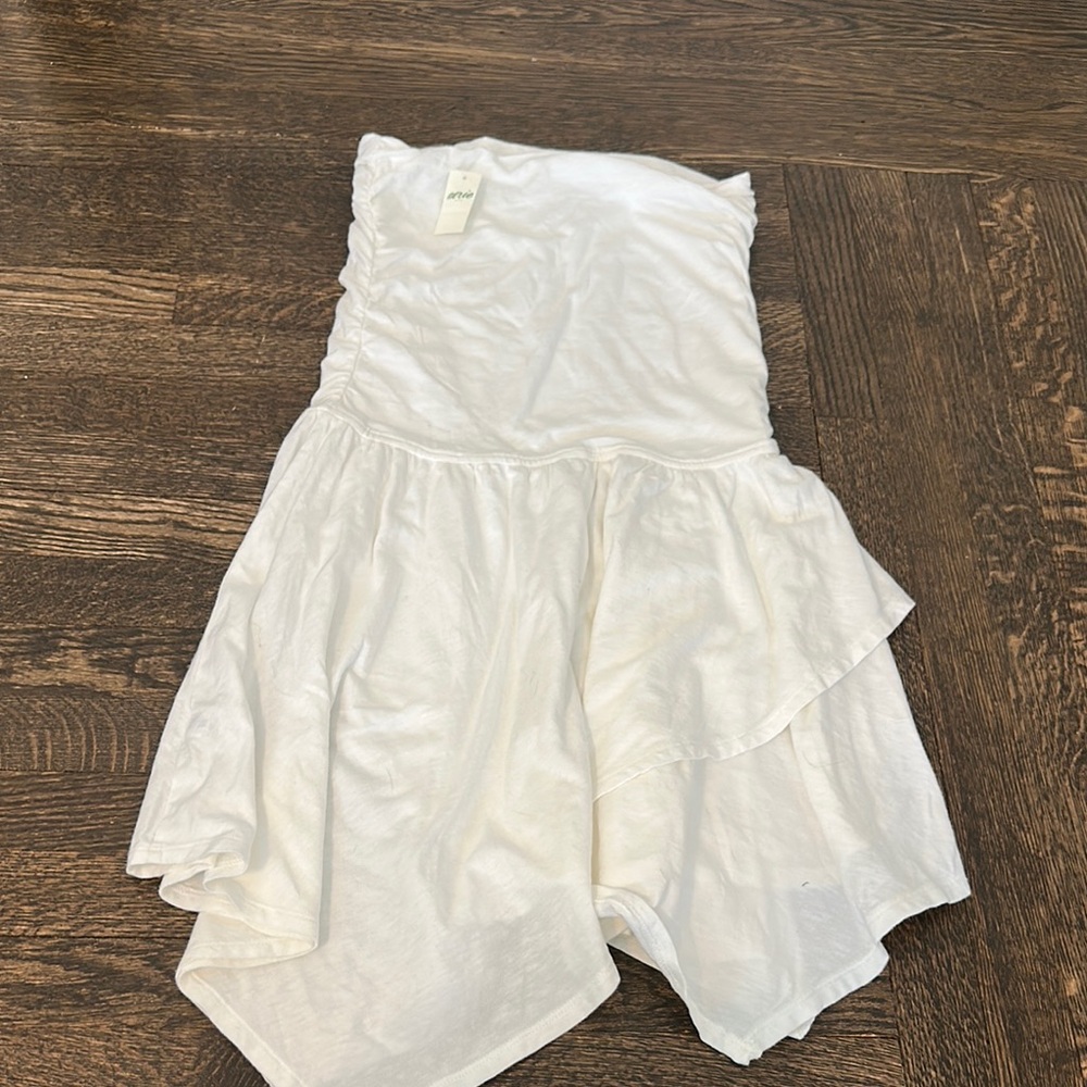 Aerie White Strapless Dress